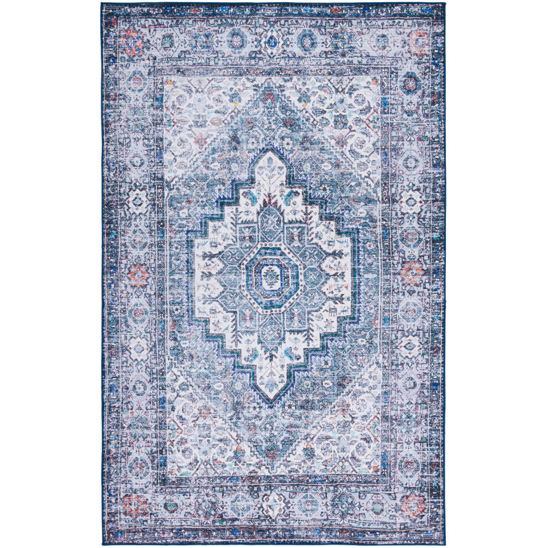 Tapis oriental beige / vert, Rectangle 4 pi x 6 pi