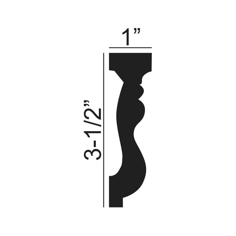 Moulure couronnée H 4 1/8 po x l 5 po x P 6 po Acanthus