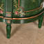 Console verte en bois massif + demi-cercle en bois manufacturé