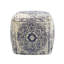 Pouf large carré en Damas 17 "