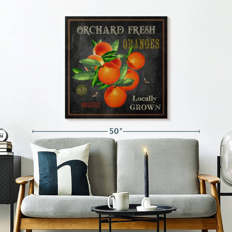 Panneau mural Khylige Orchard Fresh Oranges, H 30 po x l 30 po