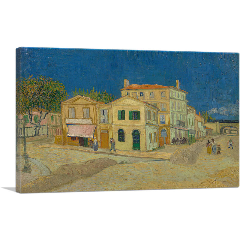 «The Yellow House 1888» par Vincent Van Gogh, reproduction d'art sur toile tendue, H 18 po x l 26 po x P 1,5 po