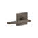 Viaggio Quadrato Linen Rosette Double Dummy With Brezza Lever In Bright Chrome
