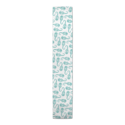 Watercolor Seahorse Coral Table Runner