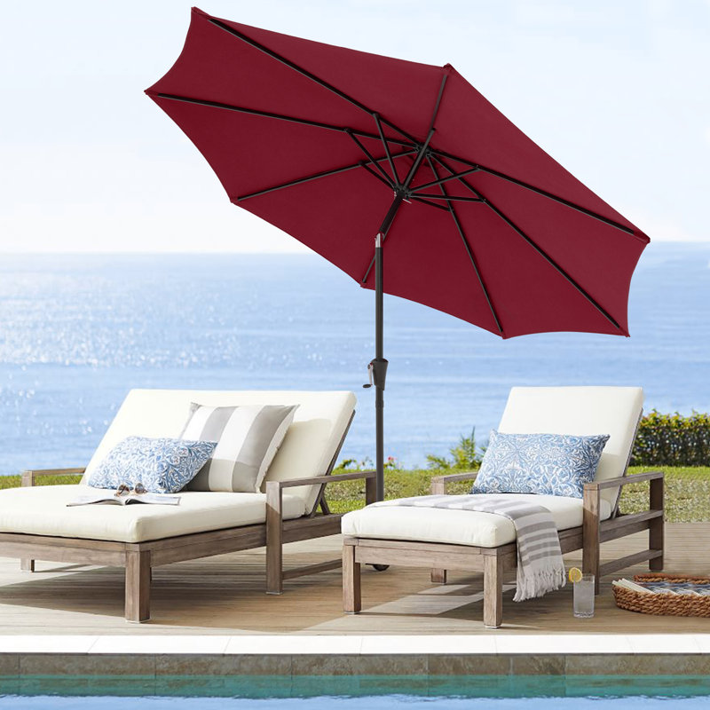 Parasol de marché octogonal 108 "Callan, Rouge