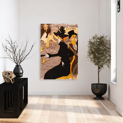 Le Divan Japonais Classic Retro Vintage Architecture Wall Art Print by Henri De Toulouse-Lautrec - Wrapped Canvas Print