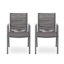 Chaise de salle à manger d'extérieur moderne en aluminium avec siège en corde (ensemble de 2) Créez une expérience culinaire intemporelle et améliorez le confort