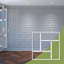 Panneaux muraux décoratifs en acrylique Sheffield, moyen, l 15 3/8 po x H 15 3/8 po x T 1/8 po, blanc-342861795-342861807