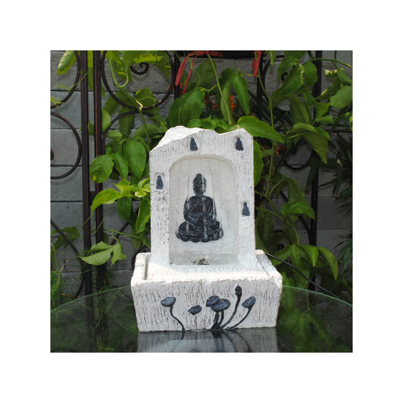 Fontaine Bouddha en résine avec lumière