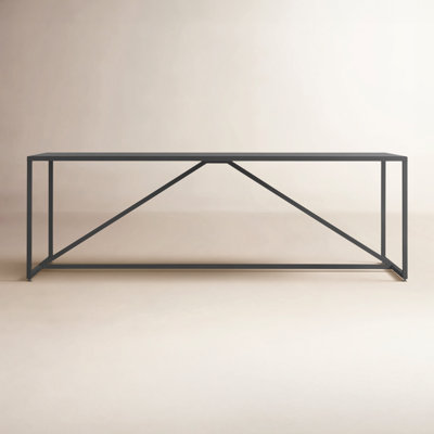 Strut Walnut Metal Base Dining Table