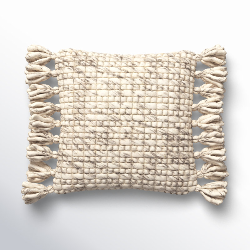 Narvik Pillow Cover & Insert Throw Down, Gray/Beige/Charcoal, 20" x 20", Down