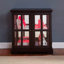 Vitrine à deux portes de style rétro avec tablettes réglables et fermeture magnétique, parfaite pour la décoration et le rangement-904350957