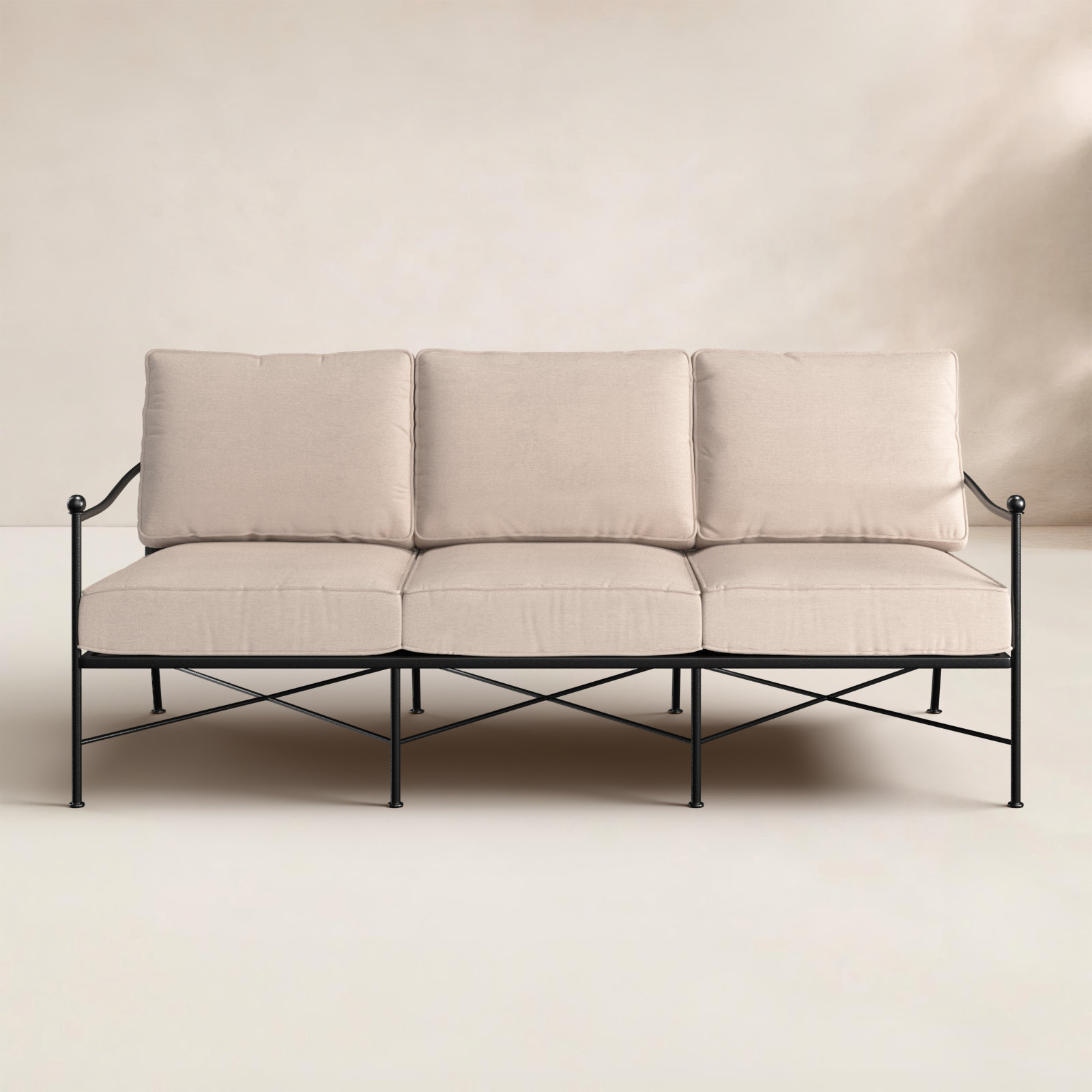 Lucier 76" Sunbrella® Patio Sofa, Canvas Flax Sunbrella® Canvas