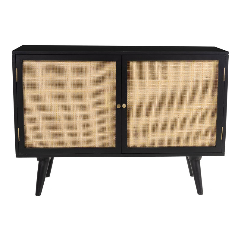 39.5'' Solid Wood Sideboard, Black