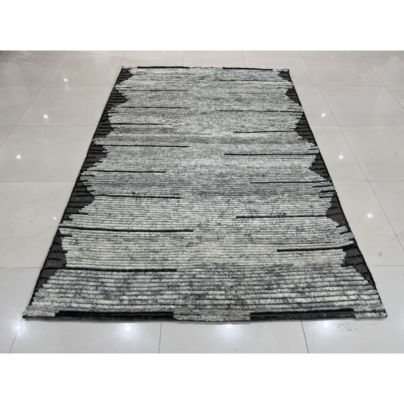 Tapis transitionnel en laine noué à la main Amara Majestic, Rectangle 9 pi x 12 pi