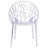 Bralynne Transparent Oval Shaped Stacking Side Chair with Artistic Pattern Design