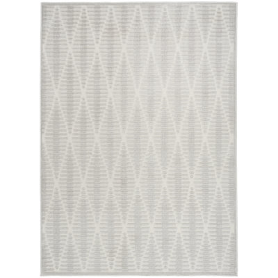 Nourison Care Free Light Grey Modern Indoor Rug