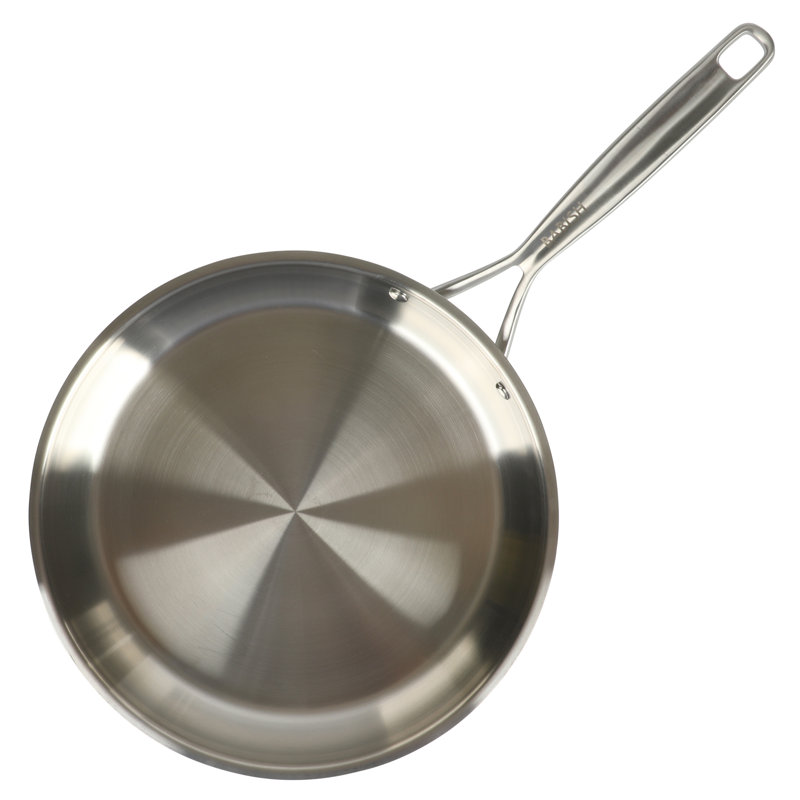 Stainless Steel Non-Stick Frying Pan, Argent argent