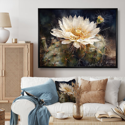 Ryul blanc, vert, fleur de cactus I
