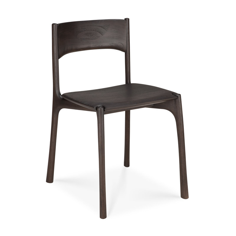PI dining chair - oak 48/53/79, Dark Brown