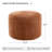 Anease 22.6" Modern Round Upholstered Pouf Ottoman-984914173