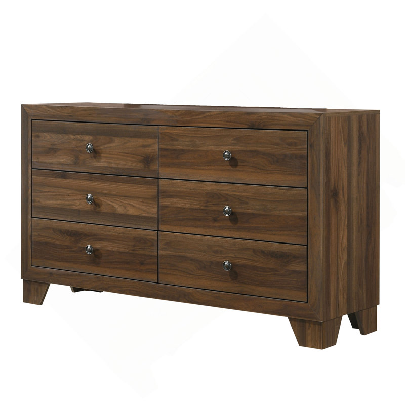 Mobilier de chambre rustique en bois avec commode et commode à tiroirs 1 pièce Rustic, Brun