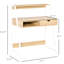 Bureau d'ordinateur pour bureau à domicile, fini bois naturel, tiroir, étagères de rangement, profondeur de 80 cm, structure stable en bois pour petits espaces, tiroir et étagère.
