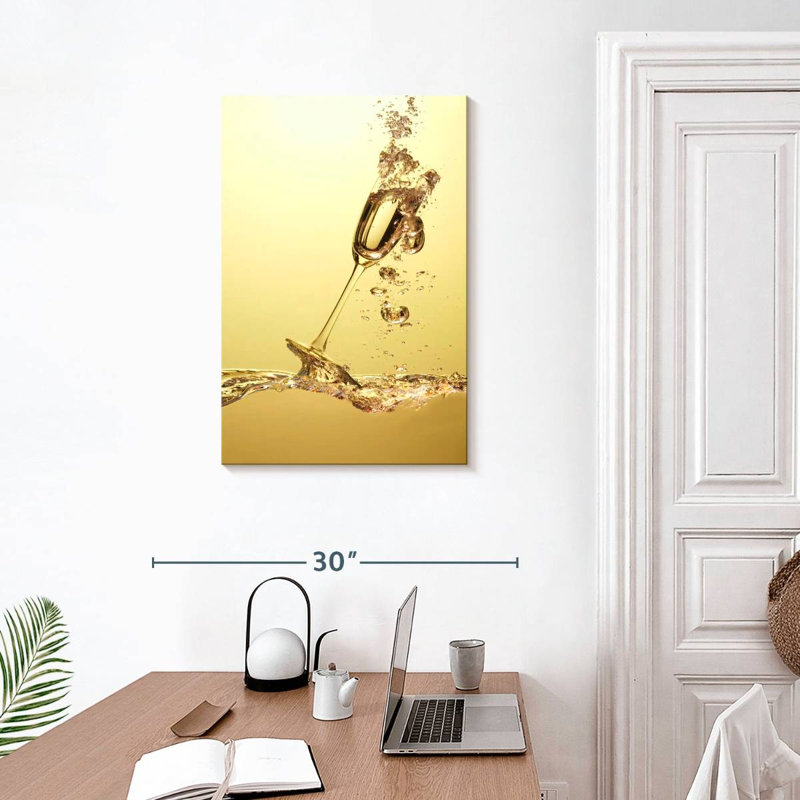 Yarlin Golden Champagne Splash, H 30 po x l 20 po