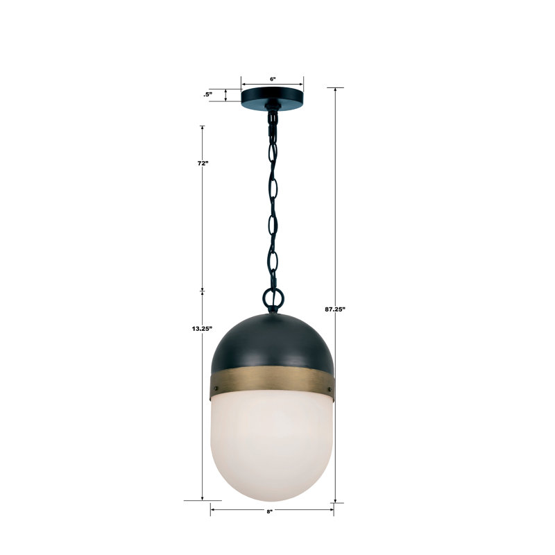 Marie Outdoor Pendant, 13.25" H x 8" W x 7.25" D
