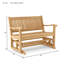Del-Amo Teak Garden Glider Bench