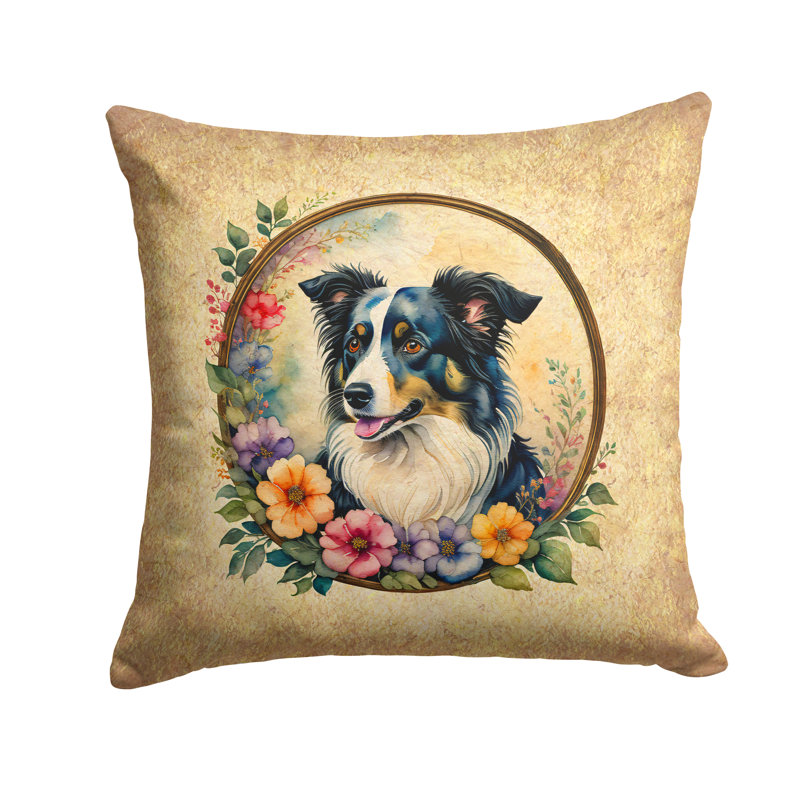 Coussin décoratif intérieur / extérieur en polyester , H 14 po x l 14 po x P 3 po