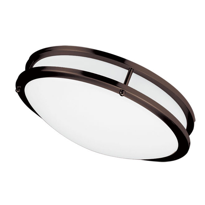 Amy LED Flush Mount, Bronze, 4.25" H x 16" W x 16" D