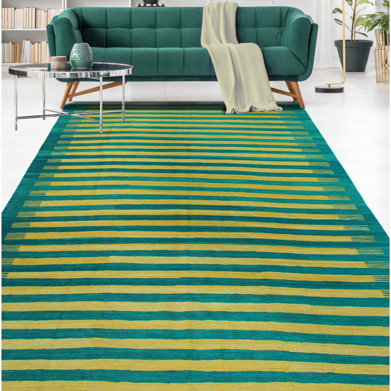 Modern Flatweave Lloyd Green Rug