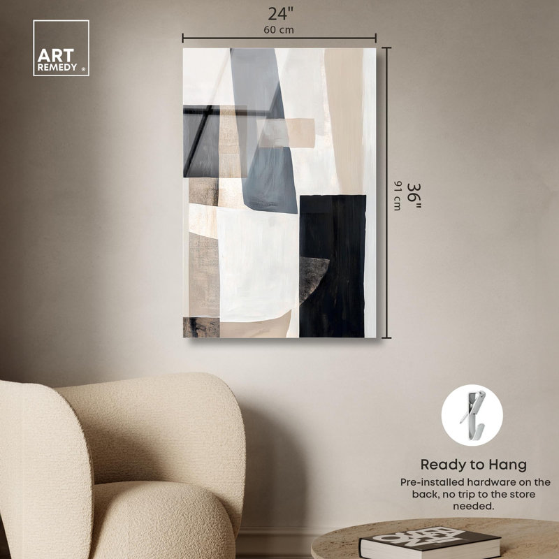 Impression sur toile Smooth and Rough II Modern Decor par Art Remedy, H 36 po x l 24 po