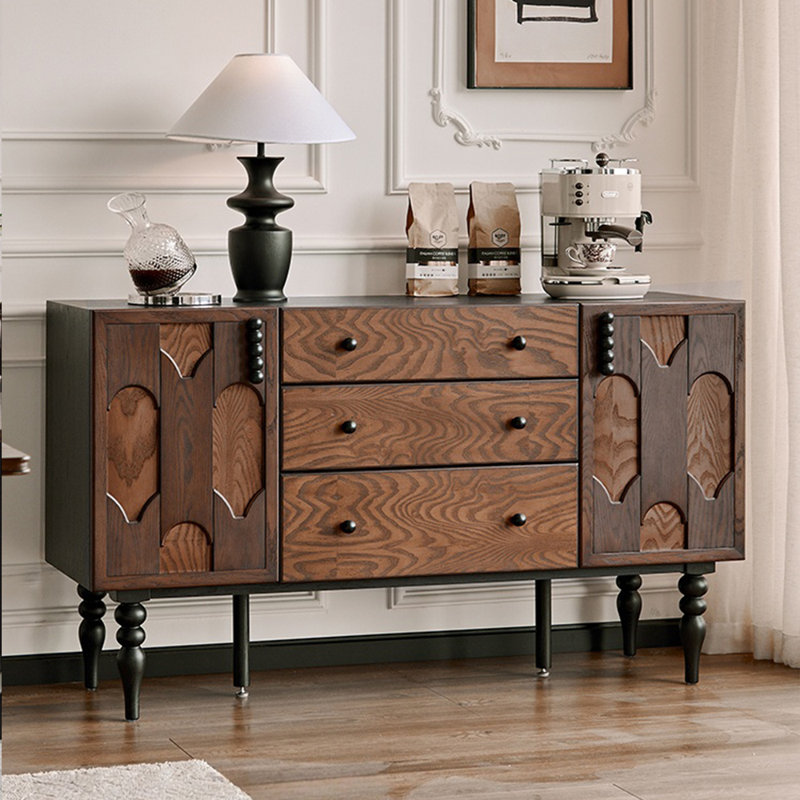 Buffet rétro en bois massif