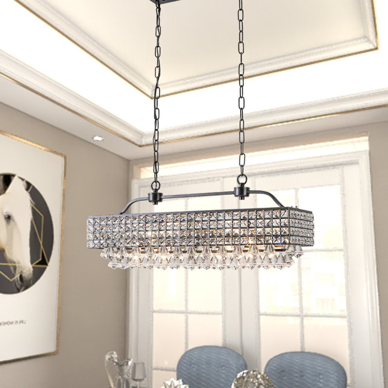 Pariaman 5 - Light 29.9"W Dimmable Kitchen Island Square / Rectangle Chandelier
