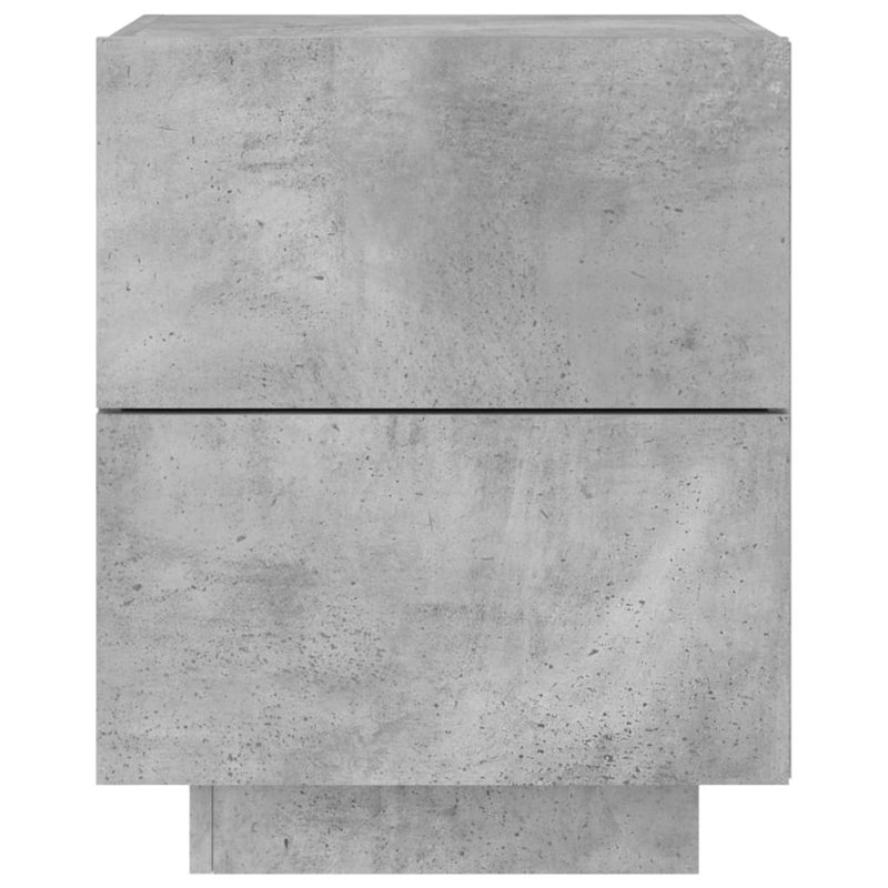 Briah 45cm W Bedside Table, Concrete Grey, Individual