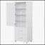 Armoire de salle de bain autoportante polyvalente avec plusieurs caractéristiques pour un rangement amélioré
