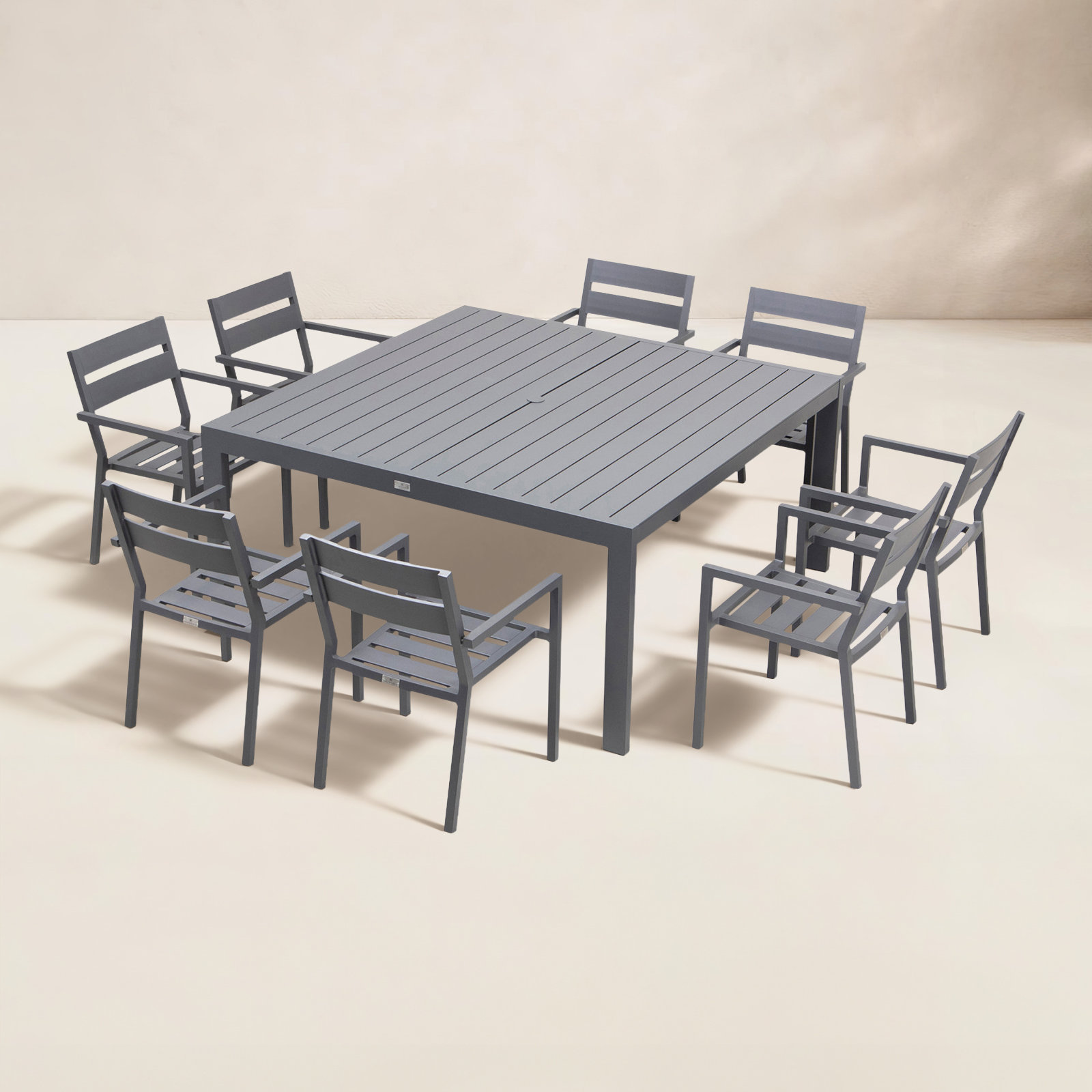 Molina 63" Patio Dining Set, Slate