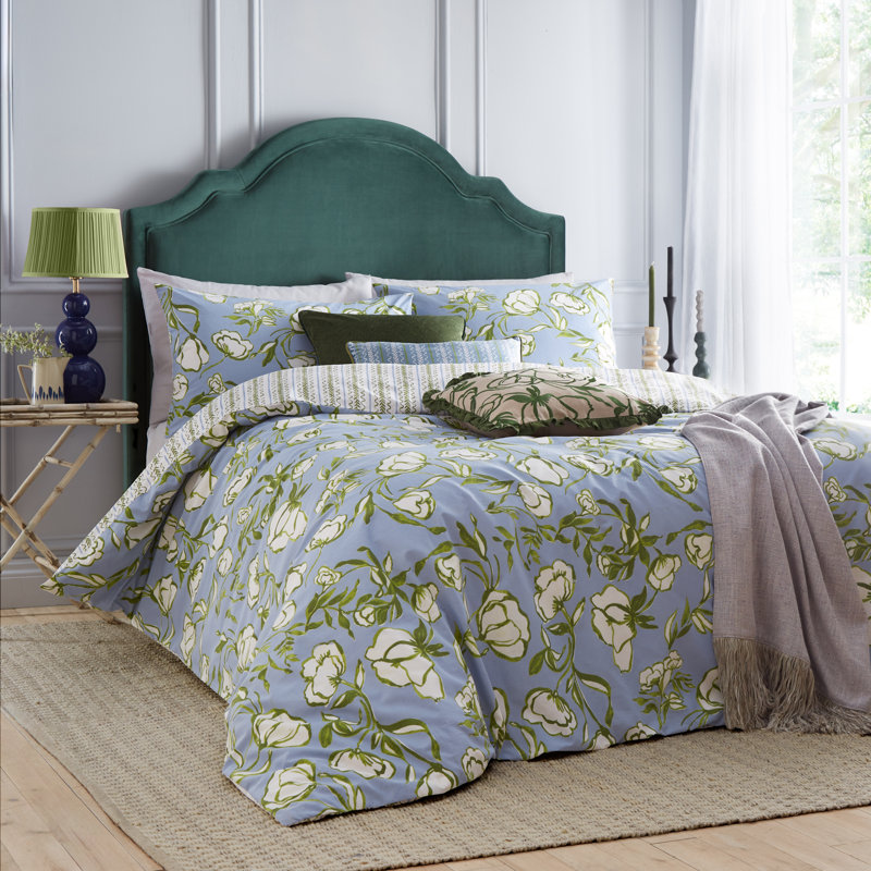 Alltawanna Cotton Blend Floral Duvet Cover Set with Pillowcases, Kingsize - 2 Standard
Pillowcases