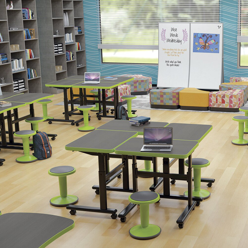 Hierarchy Height Adjustable Sit to Standing Flip Top Student Desk