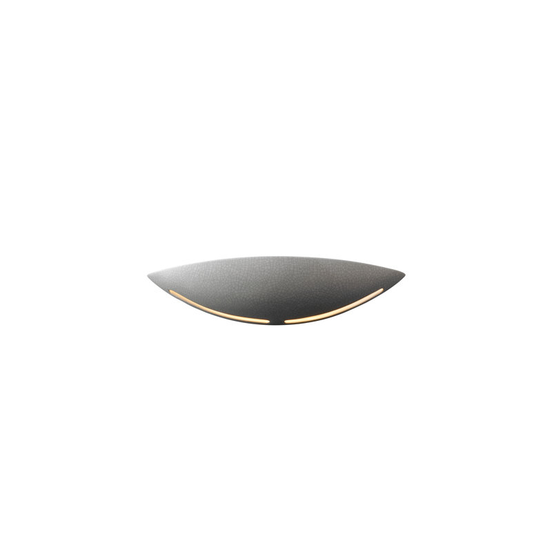 Maarten Ceramic Half Moon, White Crackle