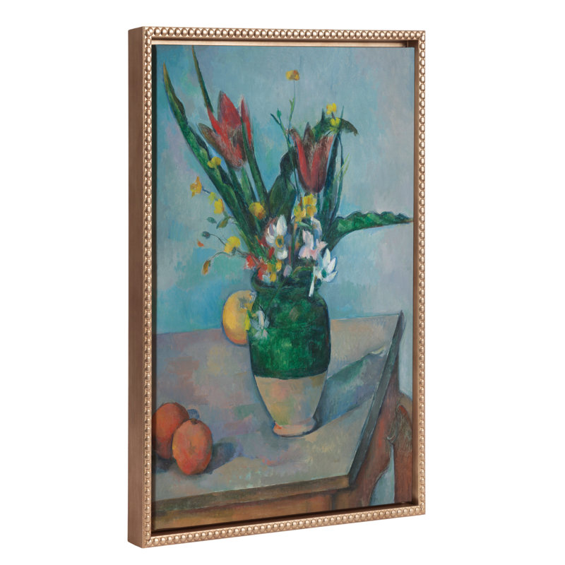 Le vase de tulipes, v. «1890» par The Art Institute of Chicago, reproduction d'art sur toile encadrée