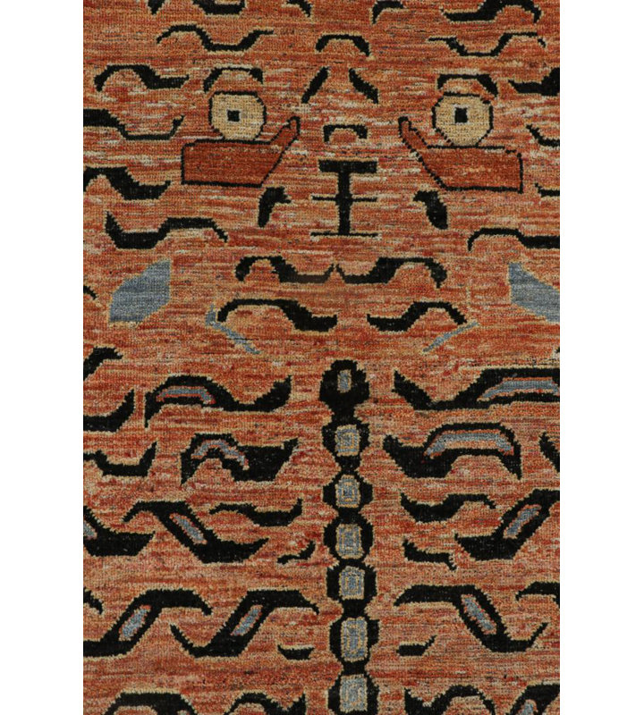 Burano Hand Knotted Wool Animal Print Area Rug, Rectangle 9' x 12'