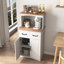 Armoire de cuisine en bois avec garde-manger et micro-ondes avec tiroir de rangement