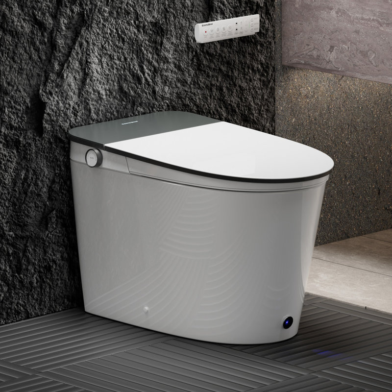 Smart Toilet with Auto Open/Flush, Remote Control