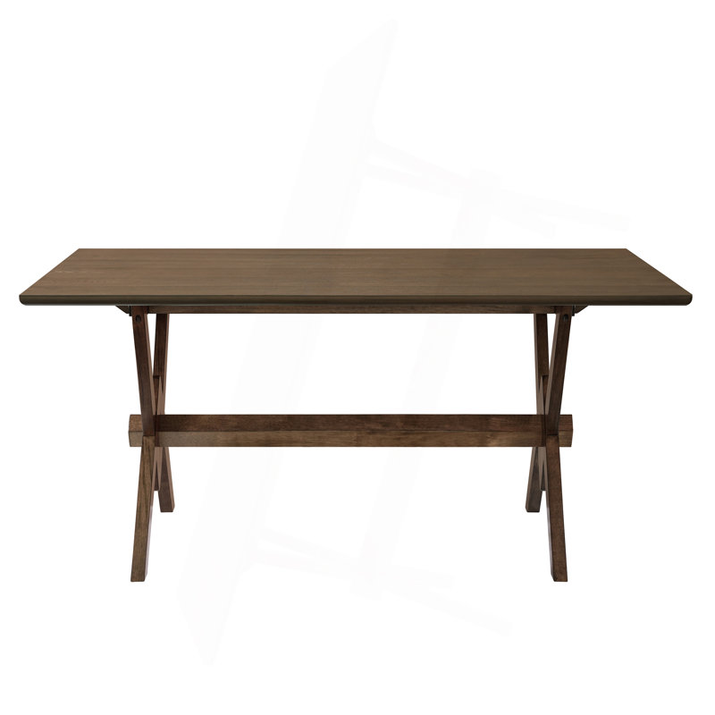 63" Double V Dining Table, Walnut