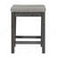 Ensemble de salle à manger 4 pièces à hauteur de comptoir avec table à finition grise et tiroirs avec ports USB intégrés et 3 tabourets-760519091