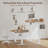 Electric Height Adjustable Desk with Storage Shelf,Standing Desk with 3 Drawers for Home Office-1213930102-1213929997