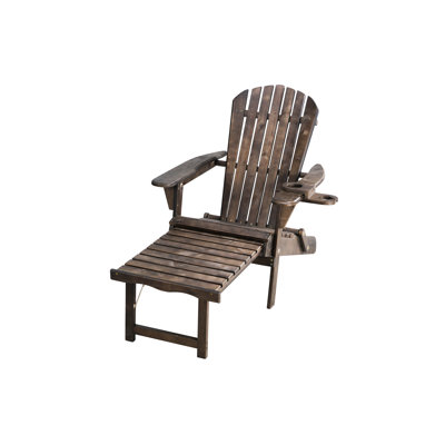 Chaise adirondack pliante en bois massif Yarnell